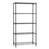 WORKPRO Storage Shelves, 5 Tier Metal Shelving Unit, Garage Wire Rack, Standing Adjustable Shelves with Hooks for Pantry Closet Kitchen Basement, 30" WORKPRO