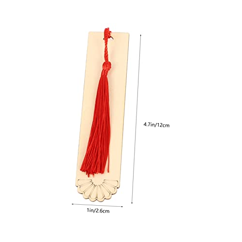 Operitacx 1 6pcs Blank Wooden Bookmark Unfinished Bookmark Unfinished Blank Tags Reading Bookmarks Wood Blank Bookmark Blank Craft Bookmark Red Gifts Operitacx
