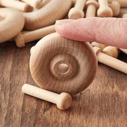 Factory Direct Craft Unfinished Wood Toy Wheels and Axle Pegs
