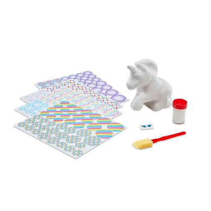 Melissa & Doug Decoupage Made Easy Unicorn Paper Mache Craft Kit with Stickers - WoodArtSupply