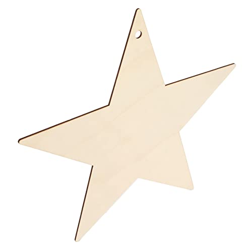 8Pcs Small Wooden Stars for Crafts, Unfinished Blank Wood Pieces, Wood Star Cutouts Ornaments for Wooden Flags Making and Art Craft(#1) - WoodArtSupply