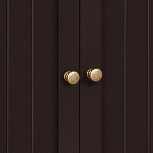 Yaheetech Bathroom Floor Cabinet, Modern Storage Freestanding Organizer Cabinet with Adjustable Shelves & Double Doors, 3-Tier Home Living Room Yaheetech