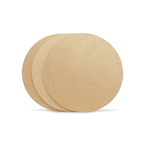 Wood Circles 14 inch, 1/4 Inch Thick, Birch Plywood Discs, Pack of 2 Unfinished Wood Circles for Crafts, Wood Rounds by Woodpeckers