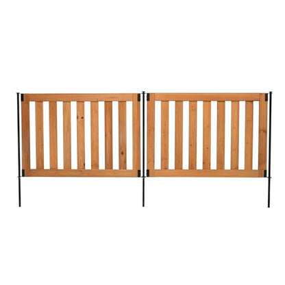 Zippity Outdoor Products ZP19075 Newberry Wood Fence Panel Kit, Perfect as a Small Dog Fence or Decorative Garden Fence, No Dig Install, 48” W x 32”