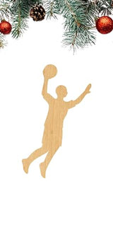 3 Pcs Basketball Player Supply 3" Wooden Shape Ornaments Unique Unpainted Smooth Surface Unfinished Laser Cutout Wood Sheets Boards for Crafts 1/8 WoodArtSupply