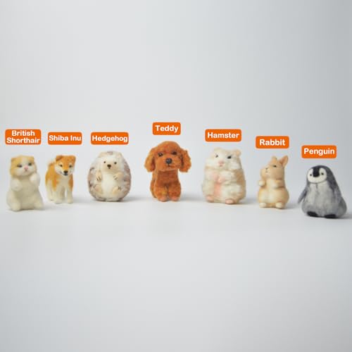 Feltsky Hedgehog Needle Felting Kit for Beginners Easy Steps to Make with Everything, Christmas for Mom, Grandma, Kids Feltsky