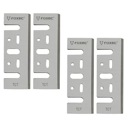 FOXBC 3-1/4 Inch Tungsten‑Carbide Planer Blades Replacement for Makita, DeWalt, Bosch, Ryobi and Most Hand-Held Planer - 2 Sets - WoodArtSupply