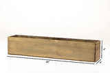Wooden Planter Box, Rustic Barn Wood with Plastic Liner l Restaurant and Wedding Decorations l Wedding Bouquets, Table Centerpiece (20x4 Set of 2, CBT Floral & Craft