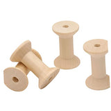 LALAFINA 60 Pcs Sewing Project Kits Unfinished Bobbin Wooden Spools for Crafts Wooden Bobbins Weaving Bobbins Wood Spools Yarn Kit Embroidery Kit LALAFINA