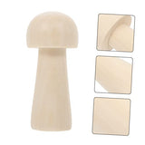 VILLCASE 10 Pcs Wood Mushroom Unfinished Wooden Toys Mini Figure playset Kids car Toys Kids Painting Wood kit Mini Wooden Mushrooms Fairy Toy Wooden VILLCASE