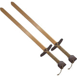 Adventure Awaits! Wooden Toy Sword for Kids | 2 Pack | Beech Wood with Jute Wrapped Handle | Lightweight and Durable for Imaginative Kids | Set of 2 Adventure Awaits!