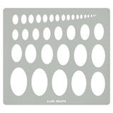 Aleks Melnyk #210 Metal Ellipse Template, Ellipse Stencil, Geometric Template, Ellipse Master, Art Oval Tool, Isometric Drawing Template, Lapidary, - WoodArtSupply