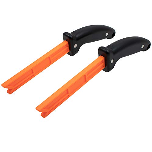 Safety Woodworking Push Stick 2 Pack, Each Has a Contoured Handle Embedded with Two Rare Earth Magnets, Ideal for Pushing Stock Through on Table