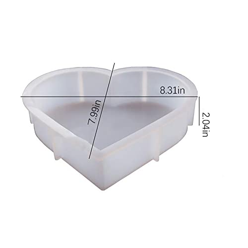 Resin Silicone Molds Large Heart Hexagon Resin Molds Deep Epoxy Resin Mold for Flowers Preservation Resin Art Resin Casting DIY (A-Heart) Flexyony