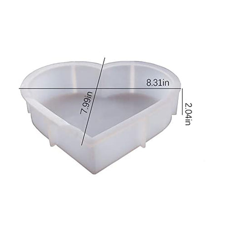 Resin Silicone Molds Large Heart Hexagon Resin Molds Deep Epoxy Resin Mold for Flowers Preservation Resin Art Resin Casting DIY (A-Heart) Flexyony