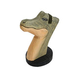 Red Dollar Handmade Wood Carved Animal Eyeglass Holder, Cute Sunglasses Display Stand, Nightstand Home Office Desk Decor, Christmas Holiday New Year Red Dollar