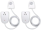 Westek Plug In Motion Sensor Outlet Light Control, 2 Pack - Indoor Motion Sensor Device Activates Lights When Motion is Detected - Ideal for Dark Westek