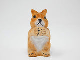 Selsela Squirrel Figurine Garden Statue Home Decoration Miniature Wood Forest Critter Art Mini Carved Small Animal Selsela