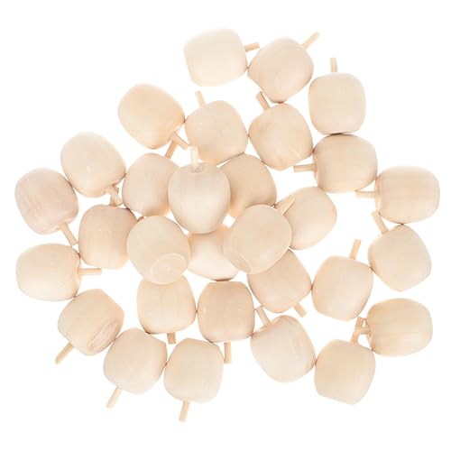 NOLITOY 90 Pcs Wooden DIY Mini Wooden Peg Dolls Figure Wood Fruit Decor Wooden Apples Unfinished Wooden Craftsc Kids Unfinished Fruit Toys for Kids NOLITOY