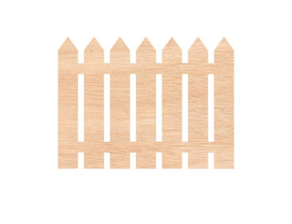 Henrik Unfinished Wood for Crafts - Wooden Picket Fence Shape - Craft - Various Size, 1/8 Inch Thickness, 1 Pcs