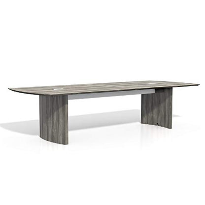 Safco Products Medina Modern Office Conference Meeting Room Table, 10', Gray Steel - WoodArtSupply