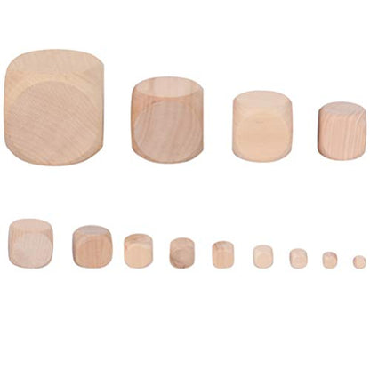 SUPVOX Blank Dice Dice 20pcs Blank Wood Dice Cubes Crafts Wooden Cubes Wood Square Blocks Square Wooden Blocks for DIY Crafts Making Painting (25mm) - WoodArtSupply