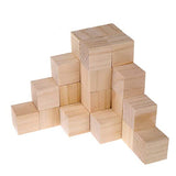 Wood Blocks for Crafts, Unfinished Wood Cubes, 1 Inch Natural Wooden Blocks, Pack of 50 Wood Square Blocks, Wooden Cubes for Arts and Crafts and DIY SIWUCHYE