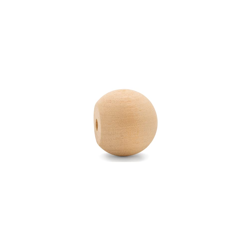 Woodpeckers Unfinished Wood Ball Knobs 1 inch for Kitchen Cabinet Knobs, Drawer Knobs, Dresser Knobs and Crafts, Pack of 25 Woodpeckers