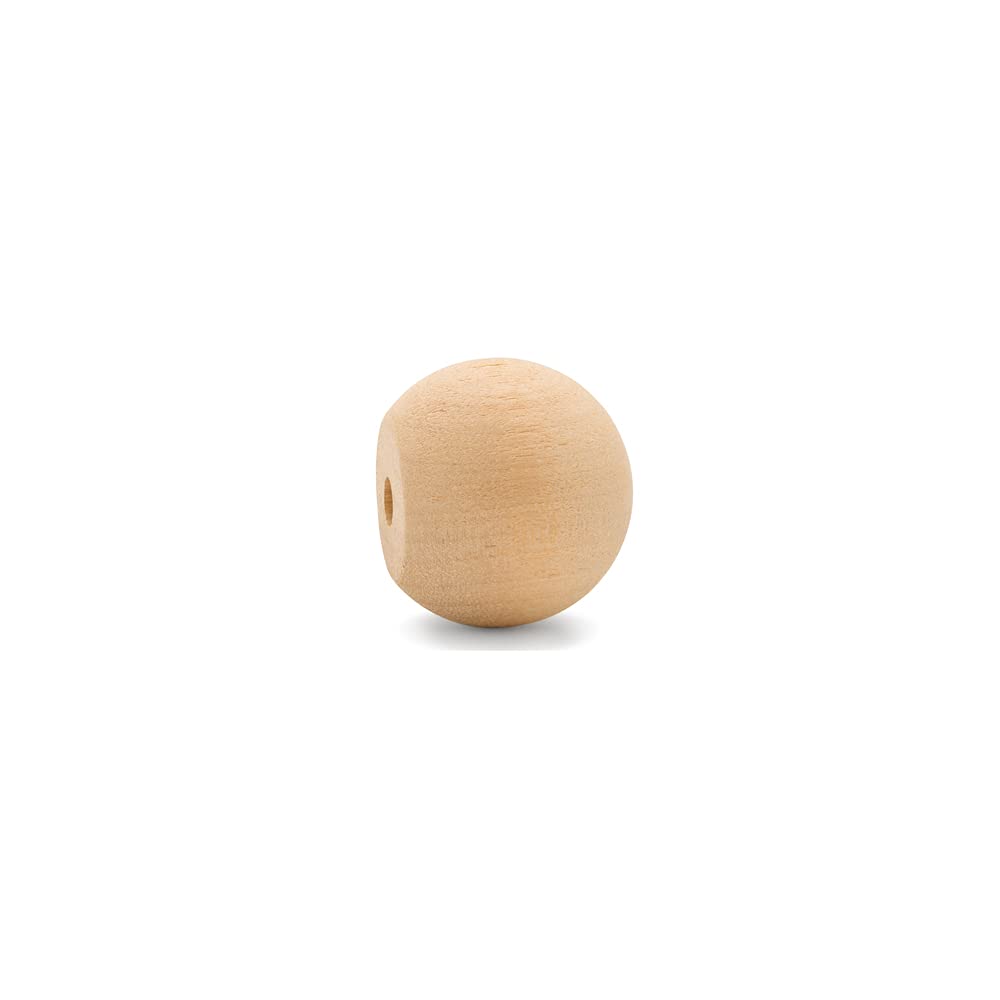 Woodpeckers Unfinished Wood Ball Knobs 1 inch for Kitchen Cabinet Knobs, Drawer Knobs, Dresser Knobs and Crafts, Pack of 25