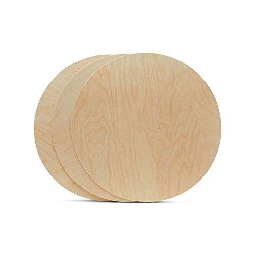 Wood Circles 12 inch, 1/8 Inch Thick, Birch Plywood Discs, Pack of 1 Unfinished Wood Circles for Crafts, Wood Rounds by Woodpeckers