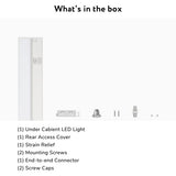 LAGOM 22" Direct Wire Dimmable LED Under Cabinet Lights, Selectable 2700K/4000K/5000K, Selectable Brightness, White Finish, UC0122WH27 LAGOM