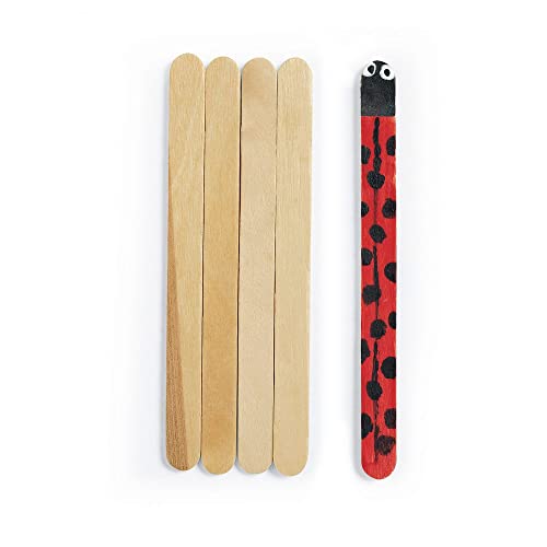 Colorations Regular Natural Wood Craft Sticks, Popsicle Sticks, 1000 Pieces, All Natural, 4 inches x 3/8 inch, Arts & Crafts, STEM, STEAM, Bulk Pack Colorations