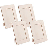 Kisangel 8 pcs DIY wooden photo frame table top photo frame blank wood picture frame wooden painting crafts for kids unfinished wood picture frames Kisangel