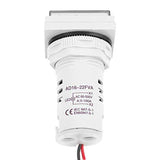 LED Display Voltmeter, Voltage Tester Current Detector Square 22mm Dual Display Panel Voltmeter Ammeter AC 0-100A 60-500V Meter Indicator (White) Hyuduo