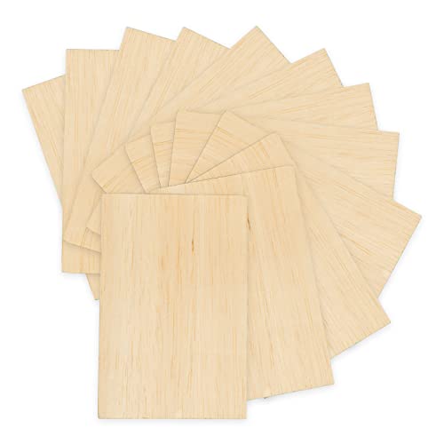 25 Pack Basswood Sheets for Crafts - 4 x 6 x 1/12 Inch - 2mm Thick Plywood Sheets Unfinished Bass Wood Boards for Laser Cutting, Wood Burning,