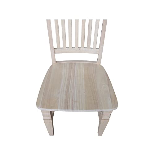 International Concepts Tall Java Chair, Unfinished IC International Concepts