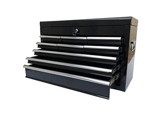 Workington Portable Metal Tool Chest with 9 Drawers, 24" 9-Drawer Tool Chest Cabinet with Ball Bearing Drawer Slides, Steel Tool Storage Box Workington