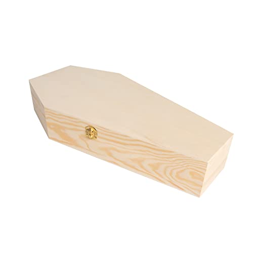 Creative Hobbies Large 18 Inch Halloween Coffin Box - Fillable Hinged Box for Halloween Décor, Party Favor, Goth, Doll Coffin, Coffin Ring Box, Pet Creative Hobbies