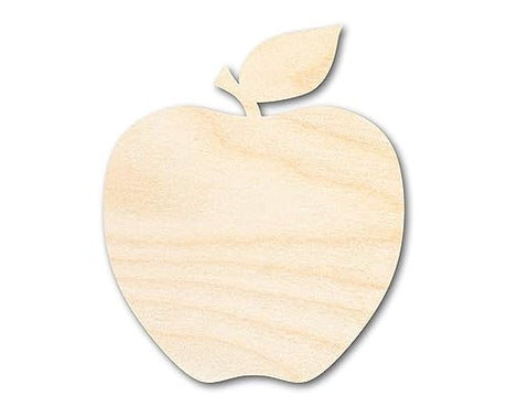 Unfinished Wood Apple Shape | DIY School Teacher Craft | Up to 36" 7" / 1/4" 24 Hour Crafts
