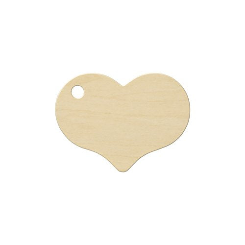 Wooden Heart Tags, 2-5/16" - Bag of 25 - WoodArtSupply