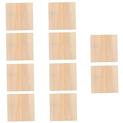 Operitacx 10pcs Blank Wooden Picture Frame Wood Plaque Pouring Panels Wooden Squares for Crafting Unfinished Square Wood Panel Kids Wooden Toys Clay Operitacx