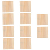 Operitacx 10pcs Blank Wooden Picture Frame Wood Plaque Pouring Panels Wooden Squares for Crafting Unfinished Square Wood Panel Kids Wooden Toys Clay Operitacx