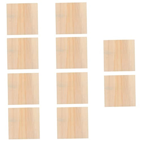 Operitacx 10pcs Blank Wooden Picture Frame Wood Plaque Pouring Panels Wooden Squares for Crafting Unfinished Square Wood Panel Kids Wooden Toys Clay Operitacx