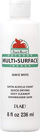 Apple Barrel Multi-Surface Paint in Assorted Colors (8 oz), White Apple Barrel