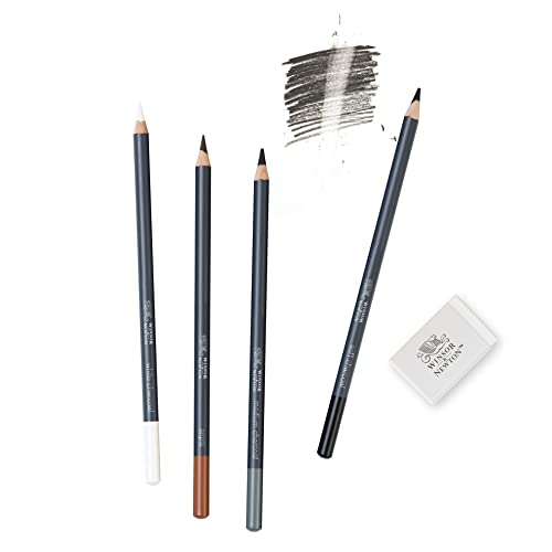 Winsor & Newton 6 Pack Studio Collection™ Sketching Pencil Set with Eraser - WoodArtSupply