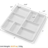 MEEDEN 8-Well Ceramic Artist Paint Palette, Square Porcelain Watercolor Palette, White Ceramic Mixing Tray for Gouache Painting, Oil Painting, MEEDEN