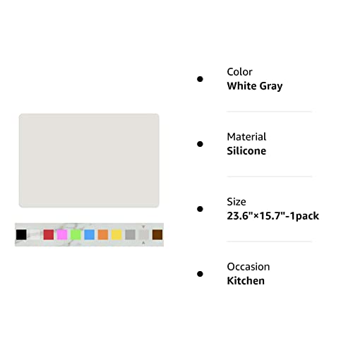 Silicone Placemats, Food-Grade Non-Slip Waterproof, Dining, Stain Resistant, Countertop Protector, Kitchen Counter Mat, Heat Resistant, Baking mat Panzexin