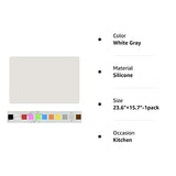 Silicone Placemats, Food-Grade Non-Slip Waterproof, Dining, Stain Resistant, Countertop Protector, Kitchen Counter Mat, Heat Resistant, Baking mat Panzexin