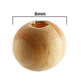 Foraineam 1000pcs Natural Wooden Beads, 8mm Round Polished Loose Beads for DIY Handmade Craft Macrame Bracelet Necklace Jewelry Making Foraineam