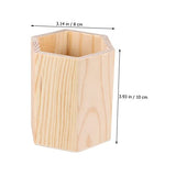 SEWACC 8 pcs Hexagon Compartments Organizers Multi Planter Toothbrush Color Holder Tube Wood Unpainted Unfinished Bedroom DIY Stand Stationery Crafts SEWACC